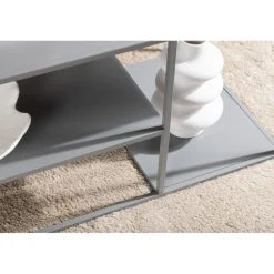 Staal Sofabord 120cm - Lysegrå