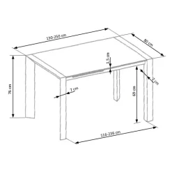 STANFORD XL bord - Hvid