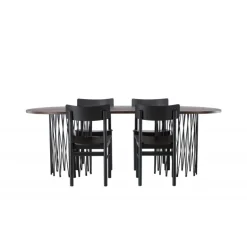 Sten Ovalt Spisebordssæt, Montros