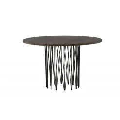 Sten Rundt Rundt spisebord - Sort og Mocca