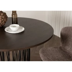 Sten Rundt Rundt spisebord - Sort og Mocca