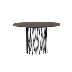 Sten Rundt Rundt spisebord - Sort og Mocca