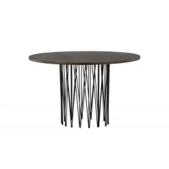 Sten Rundt Rundt spisebord - Sort og Mocca