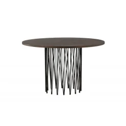 Sten Rundt Rundt spisebord - Sort og Mocca