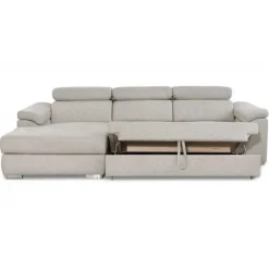 Stitch Sovesofa Venstrevendt Med Indbygget Sengeudtræk - Stof