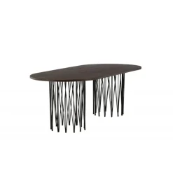 Stone oval Ovalt spisebord - Sort og Mocca