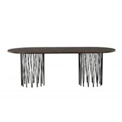 Stone oval Ovalt spisebord - Sort og Mocca