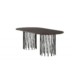 Stone oval Ovalt spisebord - Sort og Mocca