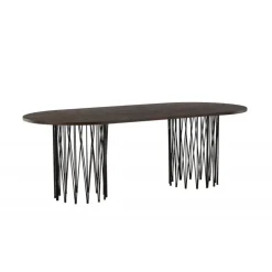 Stone oval Ovalt spisebord - Sort og Mocca