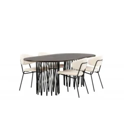 Stone Ovalt spisebordssæt