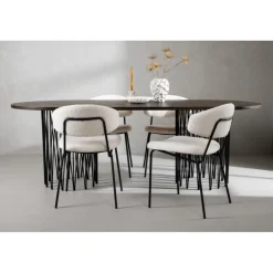 Stone Ovalt spisebordssæt