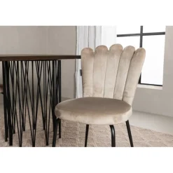 Stone Ovalt spisebordssæt - Beige og Mocca