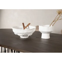 Stone Ovalt spisebordssæt - Beige og Mocca