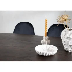 Stone Ovalt spisebordssæt - Sort og Mocca