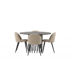 Stone Rundt Spisebordssæt - Beige og Mocca
