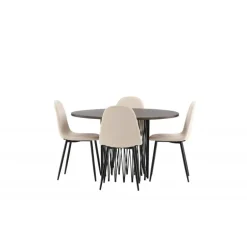 Stone Rundt Spisebordssæt - Beige og Mocca