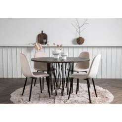 Stone Rundt Spisebordssæt - Beige og Mocca