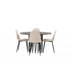 Stone Rundt Spisebordssæt - Beige og Mocca