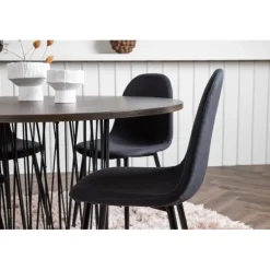 Stone Rundt Spisebordssæt - Sort og Mocca