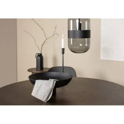 Stone Rundt Spisebordssæt - Sort og Mocca