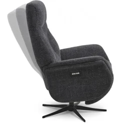 Storm lænestol Antracit stof med skammel (motorbetjent)