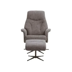 Storm lænestol med skammel - Taupe