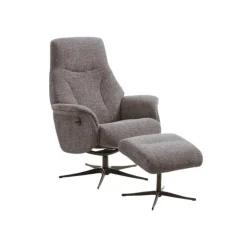 Storm lænestol med skammel - Taupe