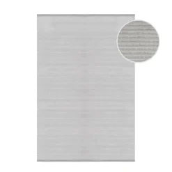 Style Kortluvet tæppe Ensfarvet - Sølv