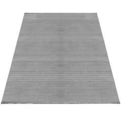 Style Kortluvet tæppe Ensfarvet - Grå