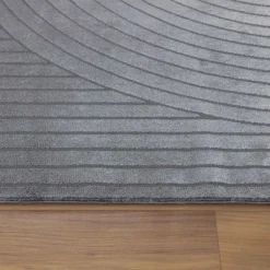 Style Kortluvet tæppe Ensfarvet - Grå