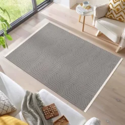 Style Kortluvet tæppe Ensfarvet - Mokka