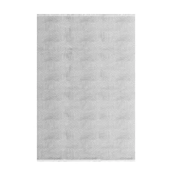 Style Kortluvet tæppe Ensfarvet - Sølv