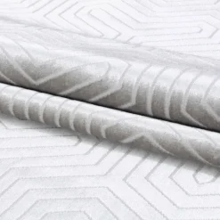 Style Kortluvet tæppe Ensfarvet - Sølv