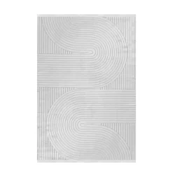 Style Kortluvet Tæppeløber Ensfarvet - Sølv