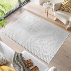 Style Kortluvet Tæppeløber Ensfarvet - Sølv