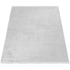 Style Kortluvet Tæppeløber Ensfarvet - Sølv