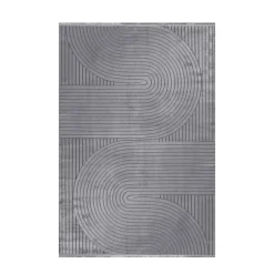 Style Kortluvet Tæppeløber Ensfarvet - Grå