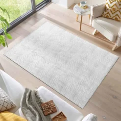 Style Kortluvet Tæppeløber Ensfarvet - Sølv