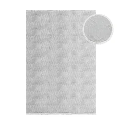 Style Kortluvet Tæppeløber Ensfarvet - Sølv