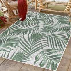 Sunny Udendørs Tæppeløber Palme - Grøn
