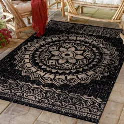 Sunny Udendørs Tæppeløber Vintage - Sort