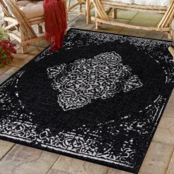 Sunny Udendørs Tæppeløber Vintage - Sort