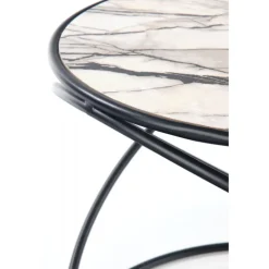 SUSANNA, sæt af to, Hvid marmor - Sort