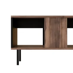 SWING sofabord, Valnød / Sort