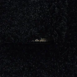 Sydney Shaggy tæppe Ensfarvet - Sort