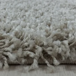 Sydney Shaggy tæppe Ensfarvet - Natur