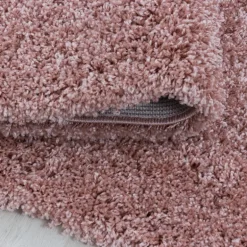 Sydney Shaggy Tæppeløber Ensfarvet - Rosa