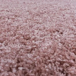 Sydney Shaggy Tæppeløber Ensfarvet - Rosa