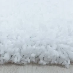 Sydney Shaggy Tæppeløber Ensfarvet - Hvid