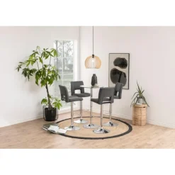 Sylvia barstol grå stof